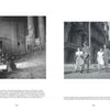 Two black-and-white photos from "An Artist at War" by Schiffer Publishing, Ltd.: Left, children play in rubble. Right, four people, including a soldier, walk past Berlin ruins—evocative scenes reminiscent of World War II art.