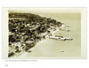 Aerial view image of Colonial Beach, Virginia on the Potomac River, with beachfront buildings, boats, and piers; features a vintage 1930s postcard style. Product from Schiffer Publishing, Ltd.