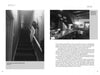 A black-and-white photo on the left shows a narrow staircase in the Bee Hive Stone Cafe, believed by some to be haunted. On the right, a dimly lit bar appears. Featured in "Paranormal Arizona" by Schiffer Publishing, Ltd.