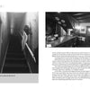 A black-and-white photo on the left shows a narrow staircase in the Bee Hive Stone Cafe, believed by some to be haunted. On the right, a dimly lit bar appears. Featured in "Paranormal Arizona" by Schiffer Publishing, Ltd.