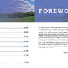 A two-page spread from "Barns, Farms, and Rolling Hills of Chester County" by Schiffer Publishing, Ltd. shows the table of contents on the left and a foreword over a barn photo set in a green field beneath a blue sky on the right.
