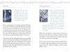 Two pages from the Guardian Tarot by Schiffer Publishing, Ltd. show Death and Temperance cards, each with concise descriptions, upright and reversed meanings, and a small illustration above clear, simply arranged text.