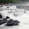 Potomac Pathway" by Schiffer Publishing, Ltd. captures a river with roaring waterfalls over dark rocks in the Potomac Valley, as a blue heron soars above white water and green trees frame the Chesapeake & Ohio Canal in the background.