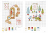 The Magic of Christmas to Cross Stitch by Schiffer Publishing, Ltd. includes two festive patterns—cookies, ornaments, candle, and kids with a tree on a sled—with color keys and grid lines for easy holiday stitching.