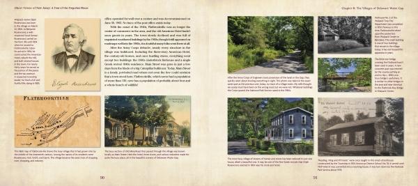 Discover "Ghost Towns of New Jersey" by Schiffer Publishing, Ltd.—a book filled with vintage illustrations, historic photos, maps, and color images of tree-lined roads and buildings, plus descriptive text and touring tips on every page.
