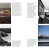 Four historical photos of naval ships from Schiffer Publishing, Ltd.: top right features USS North Carolina (BB-55) with people on deck; other images show WWII battleships docked, a ship near smaller boats, and a large battleship at dock.