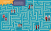 Illustration from Schiffer Publishing, Ltd.'s "The Human Body" features cartoon characters at various ages, linked by white maze-like paths on blue, with brief descriptions for each life stage.