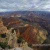 Southwest Reflections from Schiffer Publishing, Ltd. captures the Grand Canyon’s vast landscape near the Navajo Nation—cloudy skies above layered red-brown rocks, deep valleys, sparse cliffside vegetation, and sunlight highlighting the canyon floor.