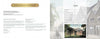 On the left, Newport Mansions by Schiffer Publishing, Ltd. shows copyright and publication info; the right page's table of contents overlays historic buildings and a Gilded Age Newport mansion, evoking vintage postcard style.