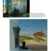 Top: Close-up of a lighthouse beacon’s glass. Bottom: Lighthouse base, American flag, dunes, and brick building—featured in "Cape Cod Lighthouses and Lightships" by Schiffer Publishing, Ltd., perfect for lighthouse fans.