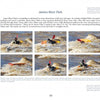 A page from James River Reflections by Schiffer Publishing, Ltd. displays six photos of kayakers with helmets and life jackets navigating James River rapids, plus a section on river history and activities capturing Virginia’s spirit.