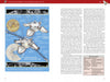 A detailed diagram of the Luna 13-16 lunar landing capsule with labeled parts and descriptions, set on a blue background, appears next to text and a chart about the Soviet space program in "The Soviet Space Program" by Schiffer Publishing, Ltd.