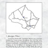 A map of Montgomery County, Maryland, marks towns like Germantown, Gaithersburg, Rockville, Silver Spring, and Poolesville, with "Ghosts of Maryland" by Schiffer Publishing, Ltd. detailing Poolesville’s haunted Annington Manor Civil War legends.