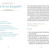 An open spread from The Empathic Oracle by Schiffer Publishing, Ltd. defines “What Is an Empath?” and empathic abilities on the left page, with signs you may be an empath and emotion management tips on the right.