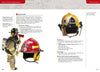 A page from Schiffer Publishing, Ltd.'s "Study Guide for Marine Fire Prevention, Firefighting, & Fire Safety" shows a firefighter mannequin in full gear and describes marine firefighting outfits and STCW-compliant helmet features.
