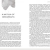 A book spread from "Forgotten Soldiers of World War I" by Schiffer Publishing, Ltd. features the chapter title "A Nation of Immigrants," with a large gray abstract shape at top left and text about America’s foreign-born World War I soldiers.