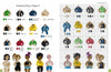 PixlPeople by Schiffer Publishing, Ltd. offers a pixel art chart of feminine tops (Type A) in various styles and colors—ideal for unique cross-stitch patterns or personalized cross-stitch projects.