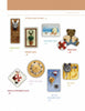 The Time for Gourds contents page by Schiffer Publishing, Ltd. features gourd clock projects—zebra, topiary, seashore scene, teddy bear, Santa with peppermint, lady’s hat, hot air balloons, and cat—labeled with names and pages for step-by-step home decor instructions.