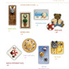 The Time for Gourds contents page by Schiffer Publishing, Ltd. features gourd clock projects—zebra, topiary, seashore scene, teddy bear, Santa with peppermint, lady’s hat, hot air balloons, and cat—labeled with names and pages for step-by-step home decor instructions.