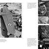 A black-and-white photo spread from "B-17 Flying Fortress, Vol. 2" by Schiffer Publishing, Ltd. displays the bomber on an airfield (left) and detailed cockpit and instrument panel close-ups (right) with visible controls and gauges.