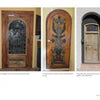 Inspired by Colores: Mexican Interiors from Schiffer Publishing, Ltd., these three wooden doors—a stained glass panel door, a floral-carved piece, and a simple dark-arched entry—capture the vibrant spirit of authentic Mexican architecture.