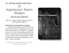 The tarot card “Recruitment” depicts two figures as a statue. The page gives interview and team selection tips, perfect for anyone assembling a paranormal crew with the Ghost Hunters' Tool Kit by Schiffer Publishing, Ltd.