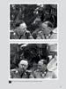 Two black-and-white photos from "The Leibstandarte in Greece" (Schiffer Publishing, Ltd.) show two uniformed Waffen-SS men with Nazi insignia talking outdoors, likely members of the Leibstandarte SS Adolf Hitler in Greece, 1941.