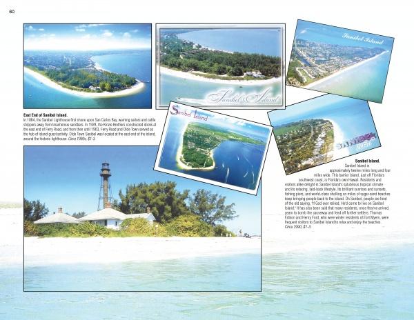 Greetings from Fort Myers and Sanibel Island by Schiffer Publishing, Ltd. features postcard-style aerial and coastal images with captions highlighting the scenic beauty and historical significance of these Florida destinations.