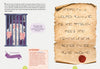 A page from Schiffer Publishing's Escape Game Adventure: The Last Dragon shows a wizard behind bars warning, "The dragon egg is hidden in the underground passages!” Nearby, a parchment displays a runic-coded message—a real dragon egg puzzle.