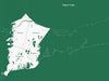The Cape Cod Notebook by Schiffer Publishing, Ltd. features a simplified map of Upper Cape, highlighting Bourne, Sandwich, Falmouth, and Mashpee on a green background with white landmasses and fine road lines.