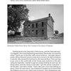 A black and white photo depicts the historic Whitewater Shaker Broom Shop in Ohio. "Shaker Spirits, Shaker Ghosts" by Schiffer Publishing, Ltd. explores memories of the house, Shaker culture, and haunted tales of Shaker ghosts.