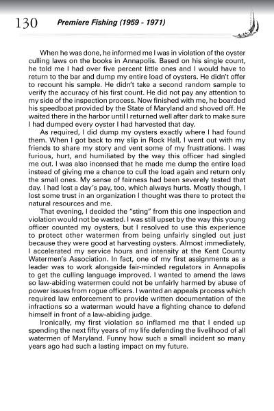A letter to a Maryland waterman featured in "The Best of Times on the Chesapeake Bay" by Schiffer Publishing, Ltd.