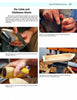 A page from "Fundamentals of Model Boat Building" by Schiffer Publishing, Ltd. features four images showing hands shaping a wooden model boat hull with tools like a rasp, chisel, and sanding cylinder, plus technique captions.
