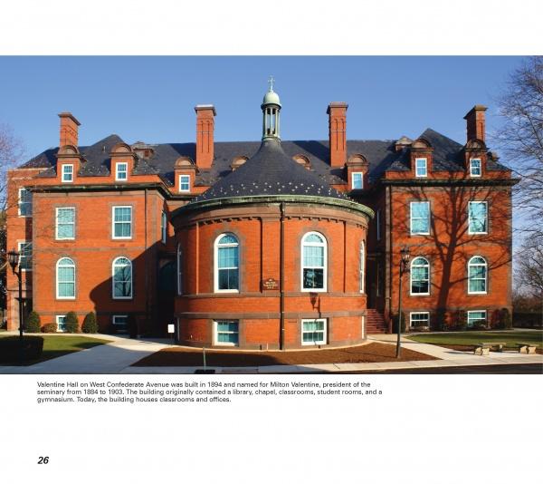 Schiffer Publishing, Ltd.'s "Gettysburg Perspectives" showcases a grand red-brick building with tall windows and a cupola, set on a manicured lawn in historic Gettysburg, Pennsylvania—steeped in Civil War legacy.