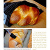 Food Presentation by Schiffer Publishing, Ltd. features a braided golden loaf on a plate and an inset of egg wash being brushed on dough, alongside an Emily Dickinson quote about learning to make bread.