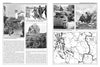 A two-page spread from Schiffer Publishing, Ltd.'s "The 7th Waffen-SS Volunteer Gebirgs (Mountain) Division Prinz Eugen" features WWII black-and-white photos, a map of Yugoslav operations, and an illustrated military campaign history.