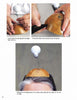 Three images from Schiffer Publishing, Ltd.’s “Making Gourd Headpieces” show crafting a DIY gourd hat: inserting a spring with a faux light bulb into the gourd, cutting it, and wearing the playful finished piece on your head.