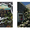 Capture Nantucket charm with Schiffer Publishing, Ltd.'s "Nantucket": a painted sign reading "Straight Wharf 1723" with a ship, wood siding, and blooming roses by a red door—perfect for photography or as a unique souvenir.