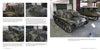 Two pages from Schiffer Publishing, Ltd.’s Sturmgeschütz show WWII German tanks in a museum, including close-ups of the Sturmgeschütz and a wide shot of another tank on display with informational signs.