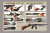 American Submachine Guns, 1919–1950 by Schiffer Publishing, Ltd. offers a step-by-step photo guide to disassembling classic Thompson submachine gun models 1921, 1928, and 1928A with detailed close-up images on a neutral background.
