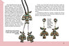 Schiffer Publishing, Ltd. showcases "Hopi Bird and Sun Face in Zuni Jewelry," featuring a silver Hopi Bird bolo tie with matching tips and three pairs of colorful mosaic earrings, inspired by traditional Sun Face motifs and accompanied by descriptive history.