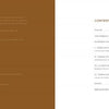 A two-page spread from "America's Outback" by Schiffer Publishing, Ltd.: the left page is solid brown with faint text suggestive of ancient Southwest trails; the right page is white, showing black chapter titles and page numbers.