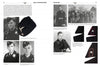 A spread from "Panzer Feldjacke" by Schiffer Publishing, Ltd. shows WWII German soldiers in uniform, military caps with Wehrmacht and Waffen-SS insignia, and captions describing the items and soldiers depicted.