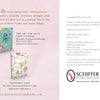 An open book page displays information about Kristy Rice, covers of The Art for Joy’s Sake Journal and Painterly Days, Watercolor Cards by Schiffer Publishing, Ltd., publishing details, and the Schiffer Publishing logo.