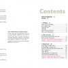 An open copy of "Weave Leno" by Schiffer Publishing, Ltd. shows copyright info on the left page and a contents page on the right with sections like History, Weaving Techniques, Art Practice, Pattern Techniques in black and pink text.