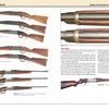 A two-page spread from Schiffer Publishing’s "A Collector's Guide to the Savage 99 Rifle and its Predecessors, the Model 1895 and 1899" displays vintage Savage 99 centerfire rifles with labeled figures, detailed close-ups, and model descriptions.