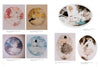A Schiffer Publishing, Ltd. Louis Icart art catalog page displays seven oval and rectangular pastel-toned etchings of elegantly dressed women posed in nature, each with captions, evoking iconic Art Deco style.