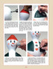 The "Holiday Fun" guide by Schiffer Publishing, Ltd. offers step-by-step photo instructions for painting a smiling snowman ornament with a red hat, orange nose, green scarf, and buttons—ideal for festive decorating or creating unique Christmas ornaments.