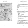 Pencil sketch of soldiers loading supplies onto a truck, one in back. Text on right recounts jeep drivers' experiences in the Burma theater. "Hump Drivers" by Schiffer Publishing, Ltd., pages 22-23 shown.