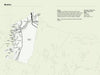 Schiffer Publishing, Ltd.'s Cape Cod Notebook features a map of Bourne with roads, natural features, parking, beaches, notes on permits, dog access, and a Natural Resources contact—perfect for your beach journal or Cape Cod travel guide.